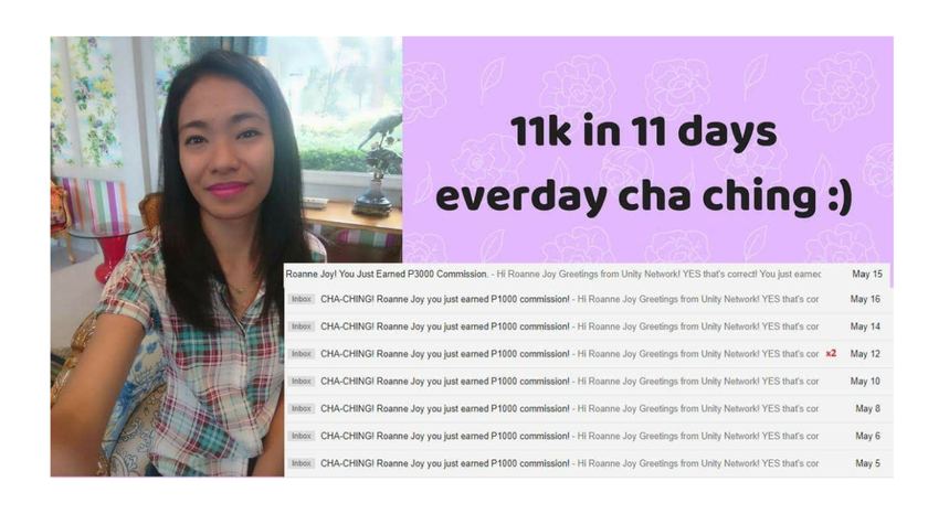 Inbox full of CHA-CHING commission emails captioned 11k in 11 days